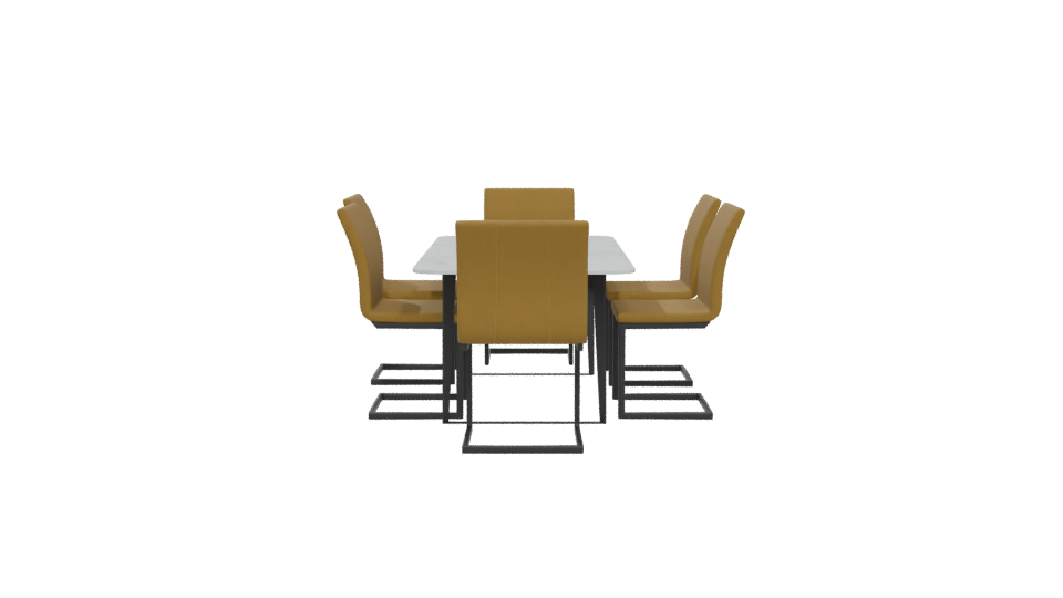 Modern Dining Table Set 3D - Professional 3D Model Render 5