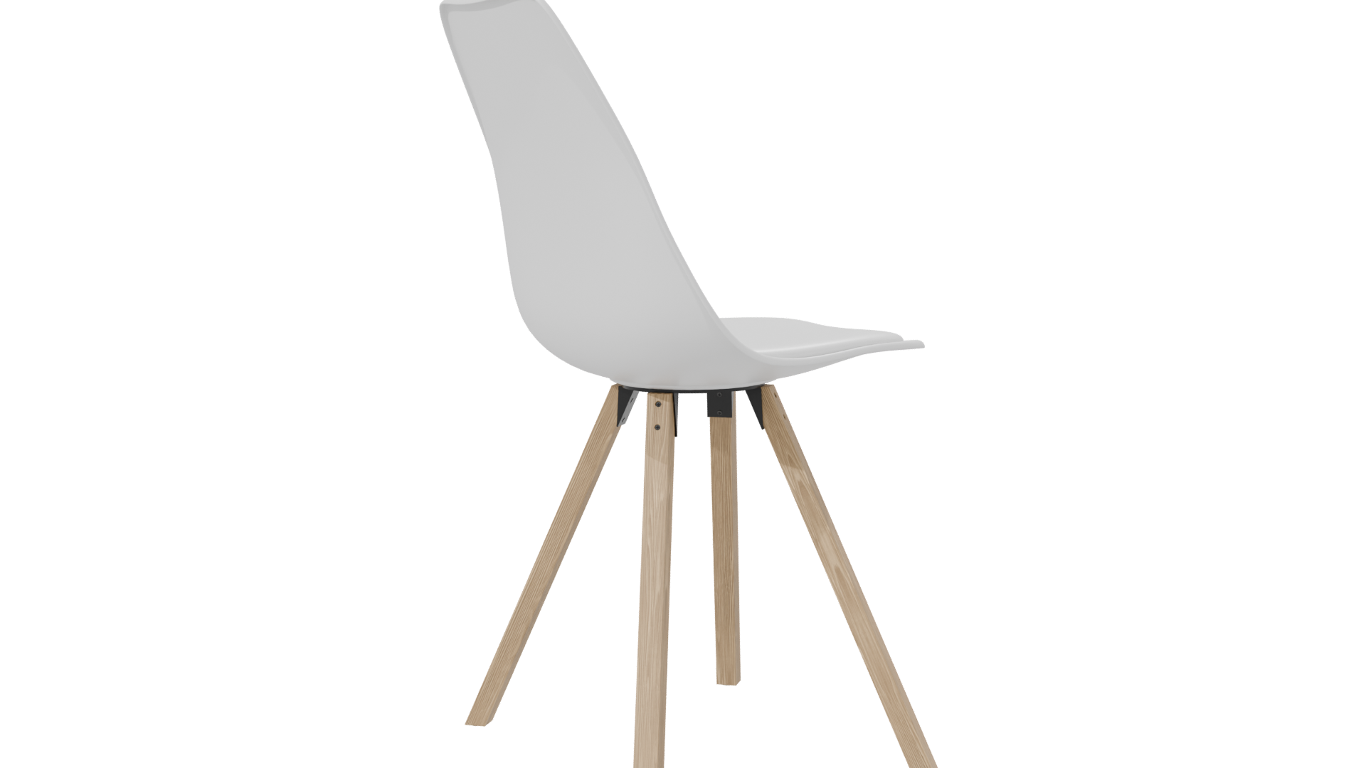 Glossy Modern Dining Chair 3D - Professional 3D Model Render 7