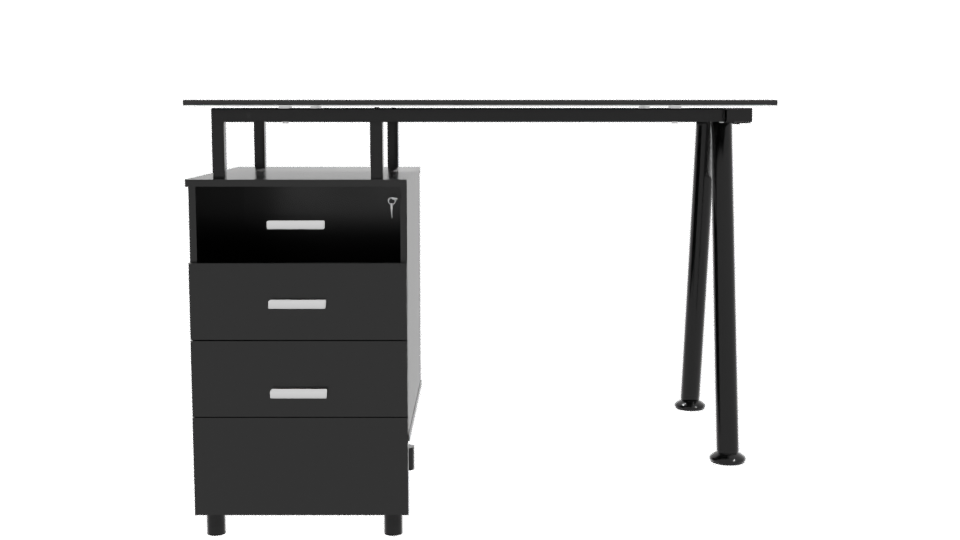 Stylish Modern Writing Desk 3D - Professional 3D Model Render 11