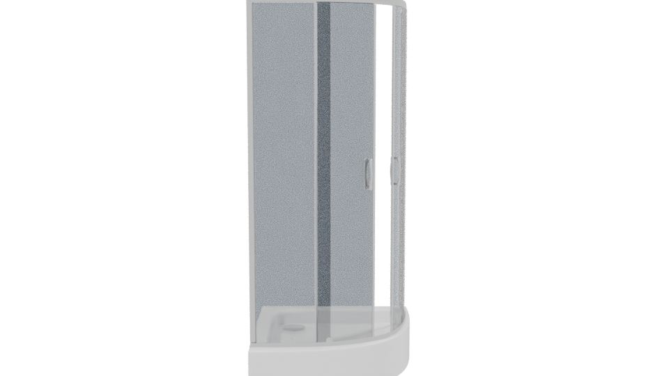 Elegant Corner Shower Unit 3D - Professional 3D Model Render 2