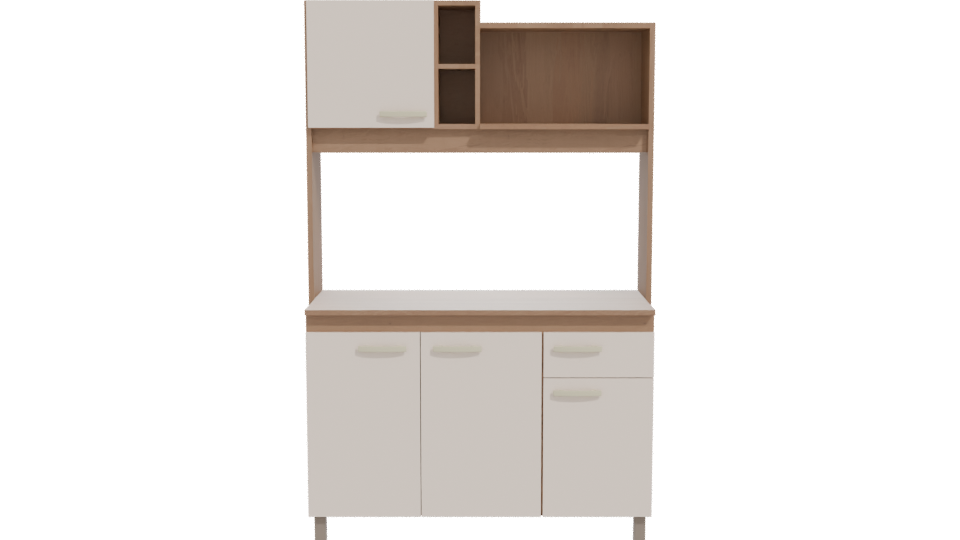Stylish Kitchen Cabinet 3D Model - Professional 3D Model Render 11