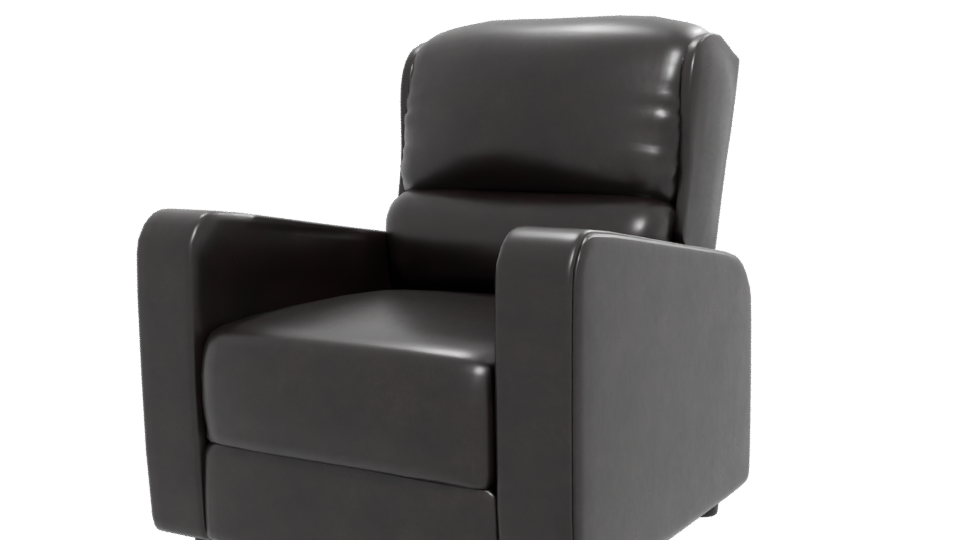 Stylish Black Leather Armchair 3D - Professional 3D Model Render 12