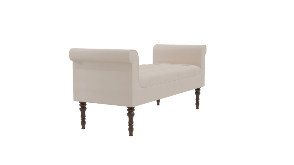 Daisy Fabric Bench 3D Model - Professional 3D Model Render 9