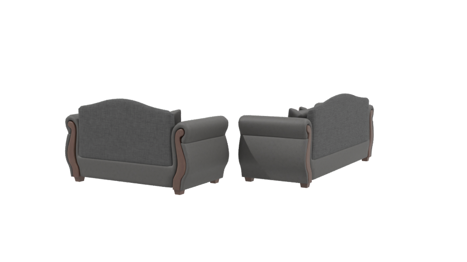 Elegant Fabric Sofa 3D Model - Professional 3D Model Render 3