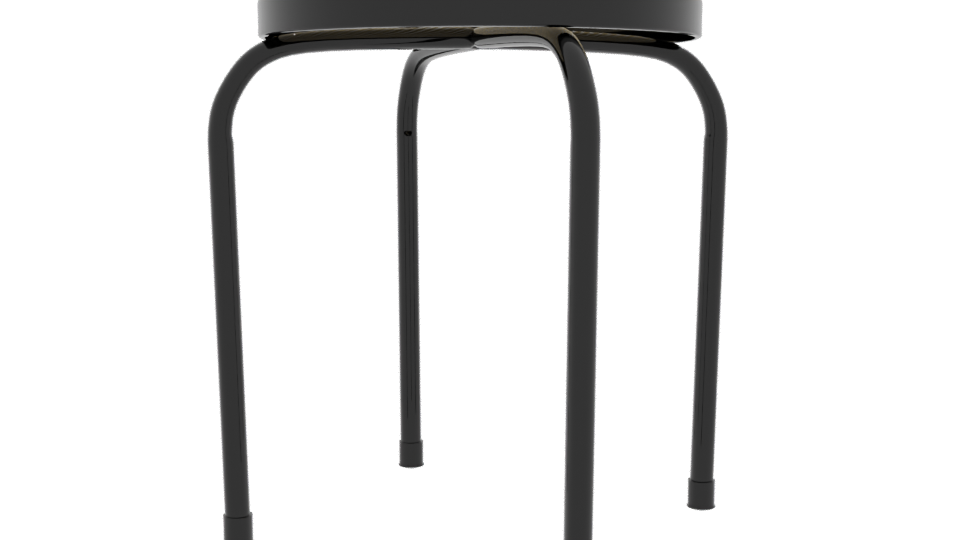 Industrial Metal Stool 3D Model - Professional 3D Model Render 12