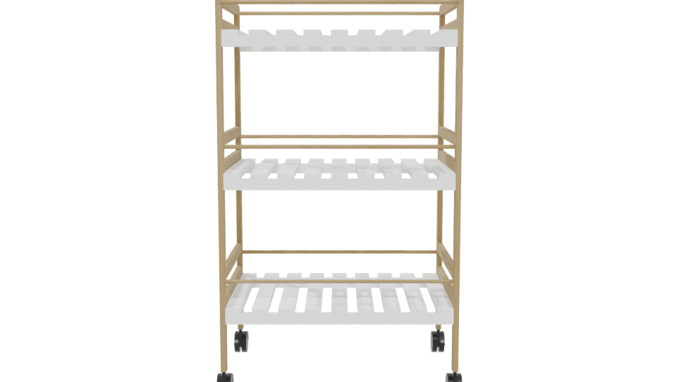 Elegant Multi-Tier Storage Rack 3D - Professional 3D Model Render 5
