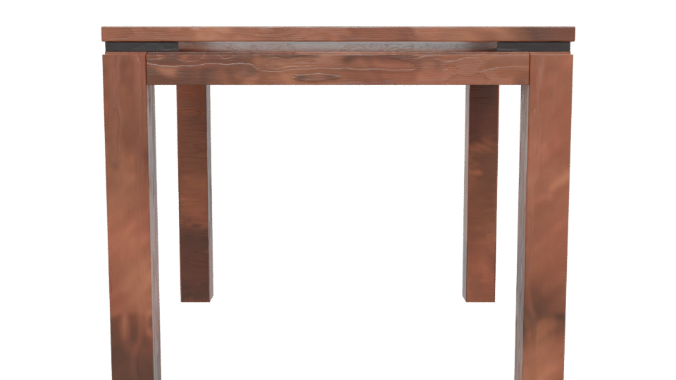 Stylish Wooden Square Dining Table 3D Model - Professional 3D Model Render 5