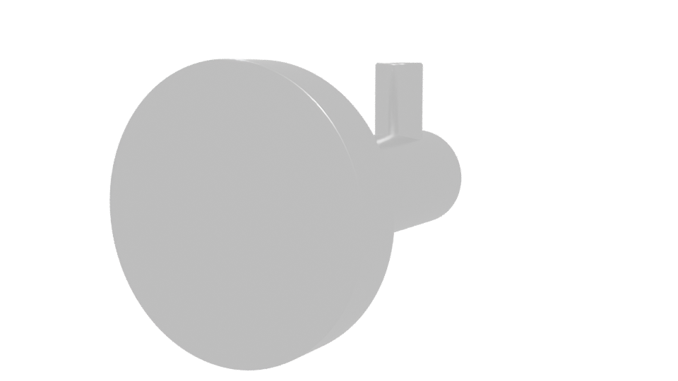 Stylized Metal Wall Hook Model - Professional 3D Model Render 6