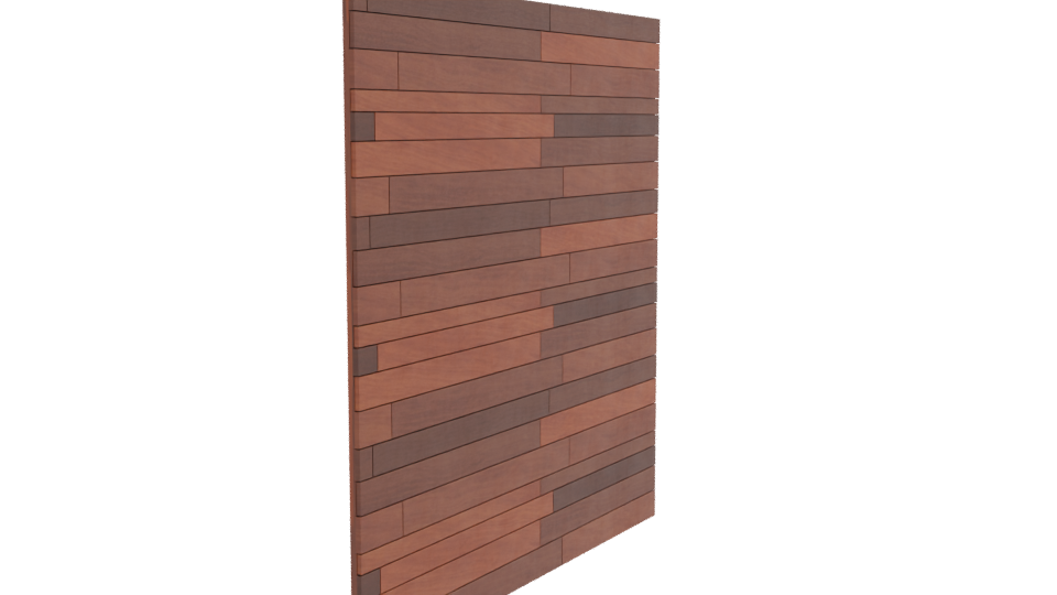 Stylish Wooden Wall Panel 3D - Professional 3D Model Render 9