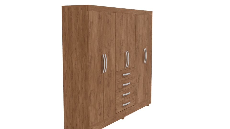 Stylish Wooden Storage Cabinet 3D Model - Professional 3D Model Render 9