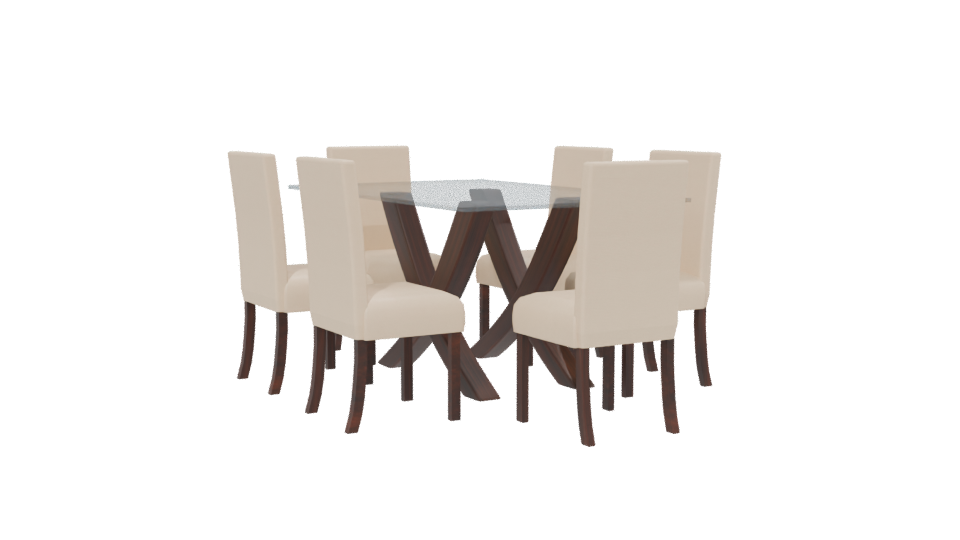 Elegant Modern Dining Table Set - Professional 3D Model Render 13