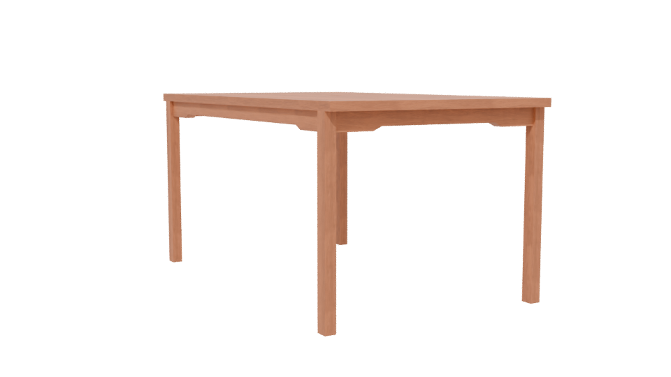 Elegant Wooden Dining Table 3D - Professional 3D Model Render 13