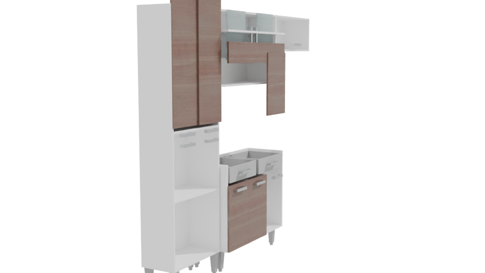 Stylish Modern Kitchen Cabinet 3D - Professional 3D Model Render 9