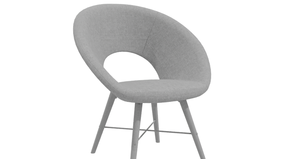 Contemporary Fabric Armchair 3D - Professional 3D Model Render 10