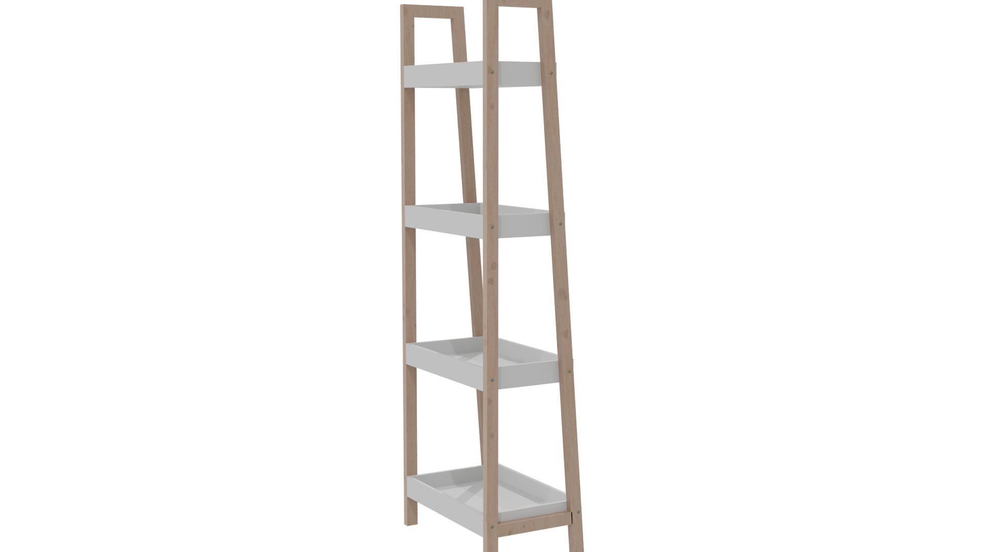 Minimalist Wooden Shelf 3D Model - Professional 3D Model Render 7