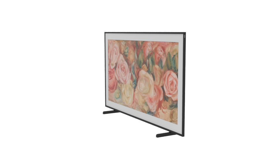 Artistic Floral Canvas Display 3D - Professional 3D Model Render 13