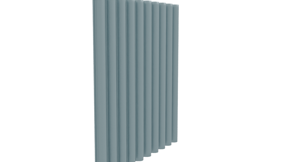 Rustic Corrugated Metal Panel 3D - Professional 3D Model Render 9