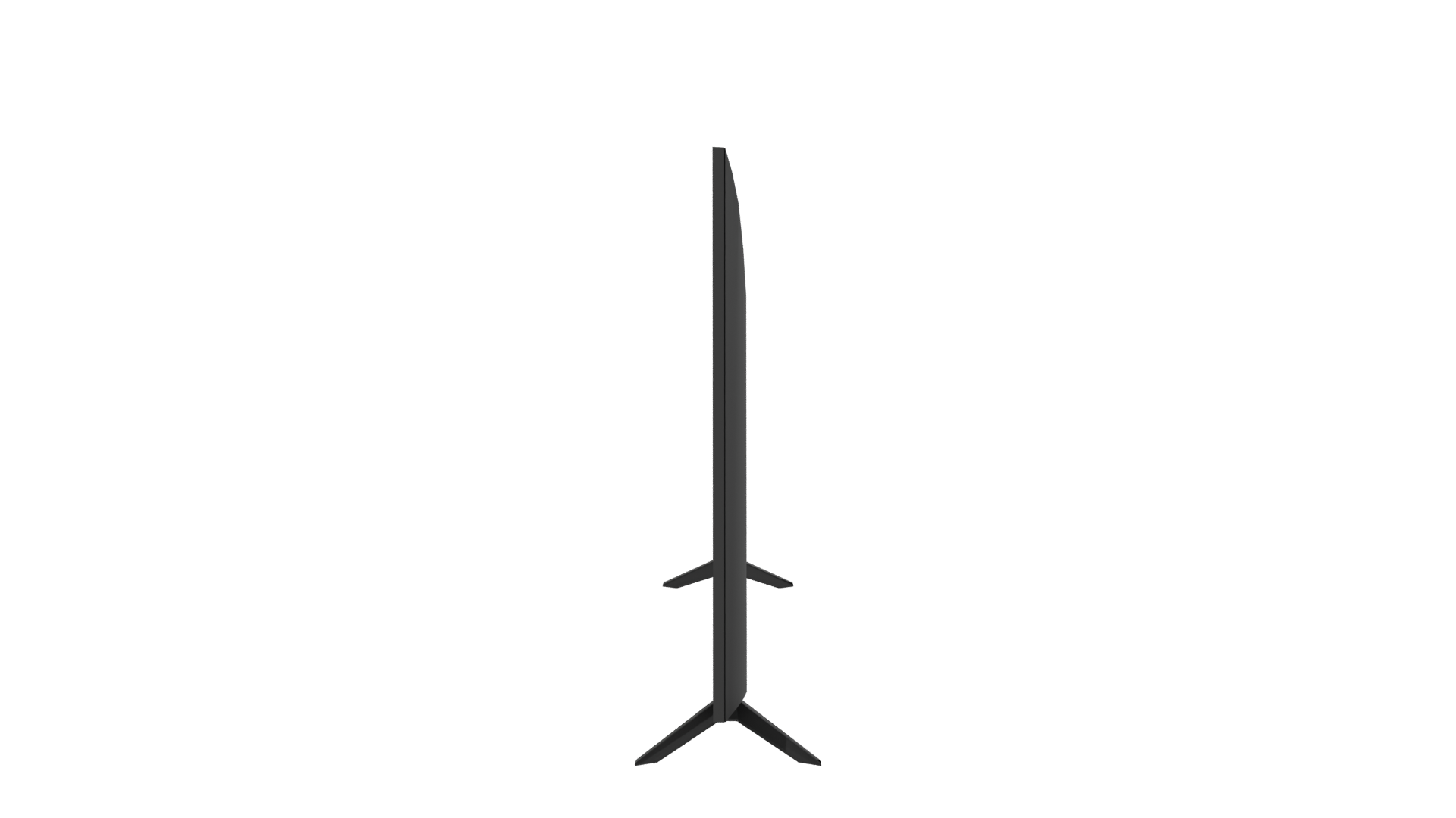 Sleek Flat Screen TV Model - Professional 3D Model Render 2