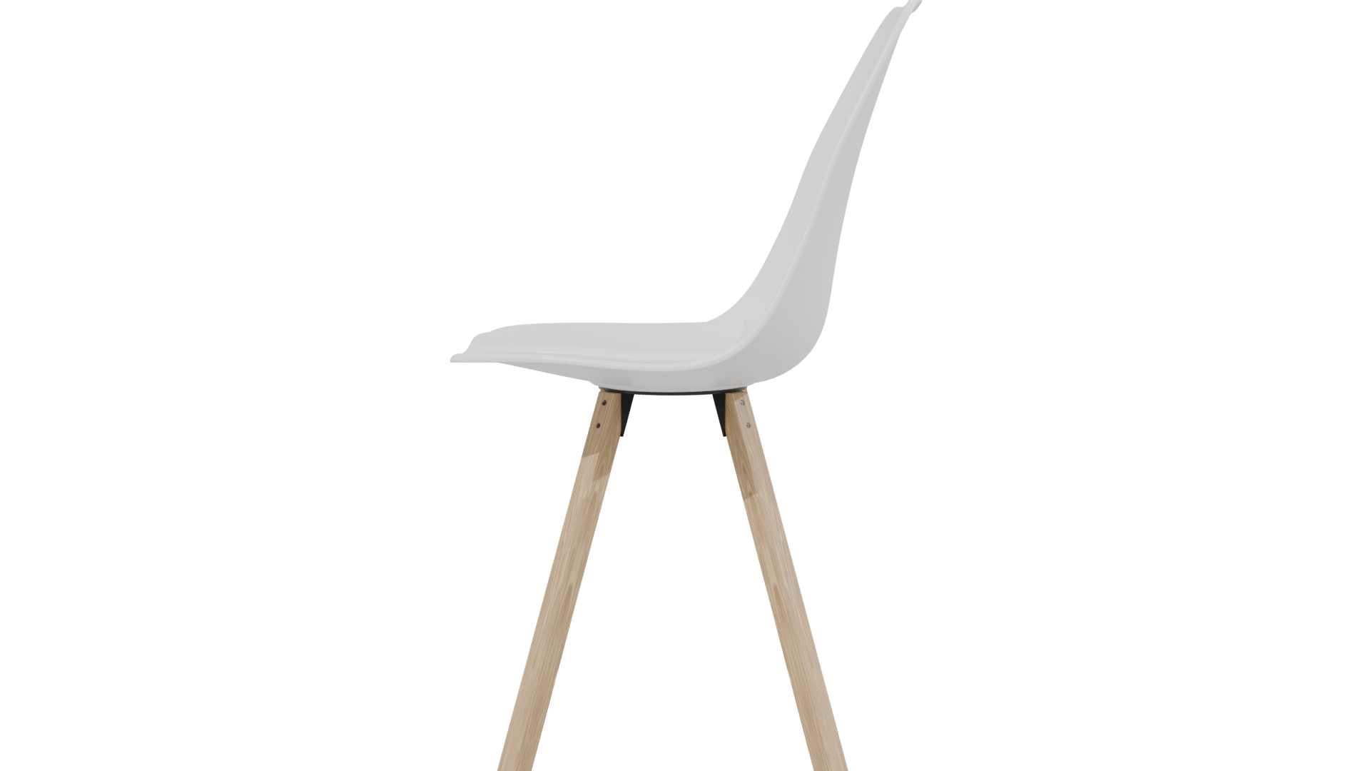 Glossy Modern Dining Chair 3D - Professional 3D Model Render 2
