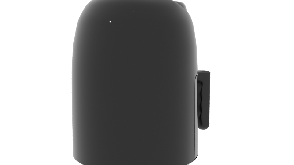 Sleek Black Air Fryer Model - Professional 3D Model Render 7