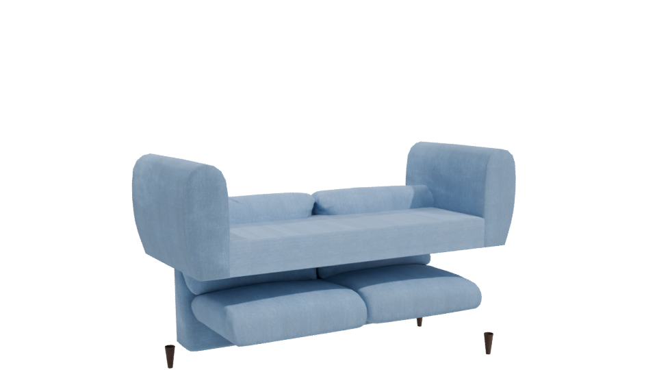 Stylish Blue Sofa 3D Model - Professional 3D Model Render 10
