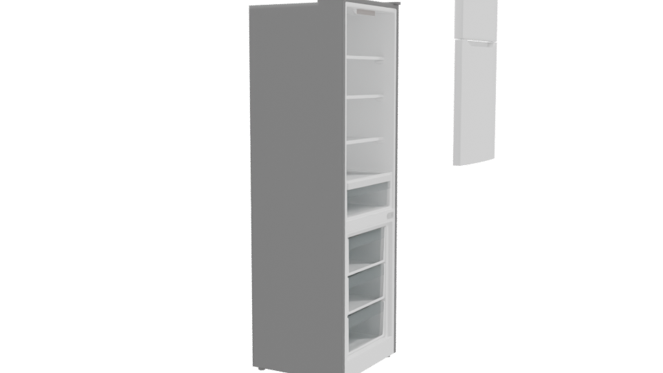 Minimalist Refrigerator 3D Model - Professional 3D Model Render 9