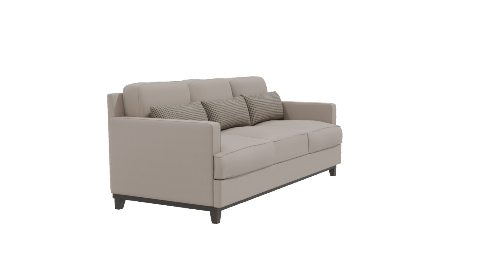 Contemporary Fabric Sofa 3D Model - Professional 3D Model Render 9