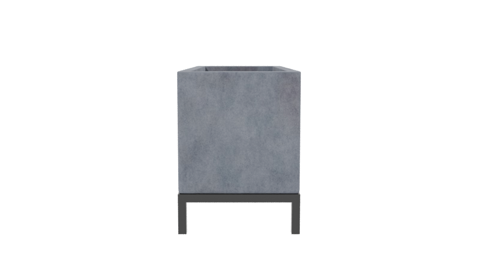 Stylish Rectangular Planter Box 3D - Professional 3D Model Render 2