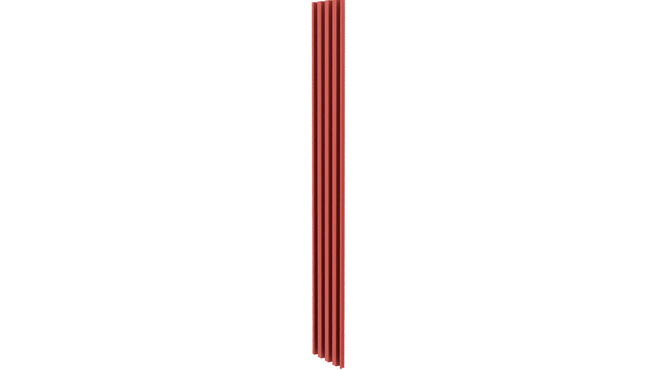 Stylized Vertical Red Pillars Model - Professional 3D Model Render 13