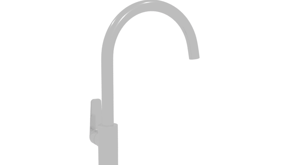 Sleek Modern Kitchen Faucet 3D Model - Professional 3D Model Render 4