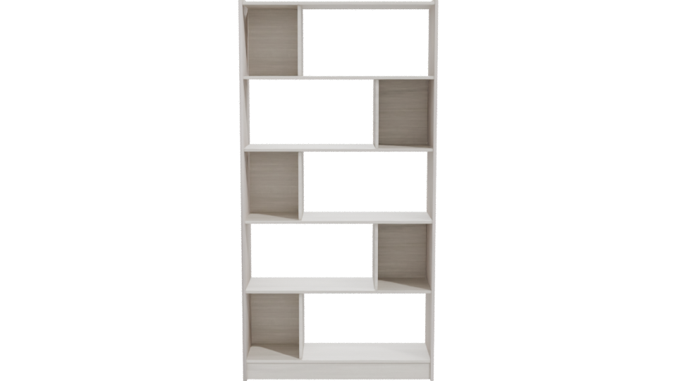 Stylish Modern Bookshelf 3D - Professional 3D Model Render 11