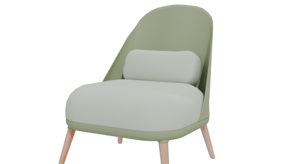 Stylish Modern Lounge Chair 3D - Professional 3D Model Render 12