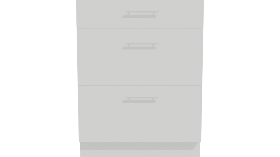 Minimalist 3-Drawer Storage Cabinet 3D Model - Professional 3D Model Render 11