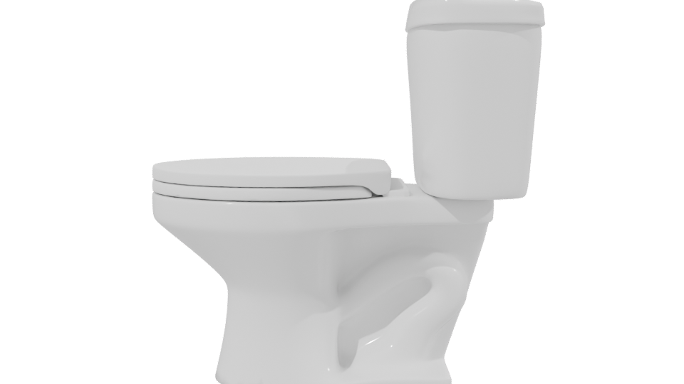 Stylish Modern Toilet 3D Model - Professional 3D Model Render 2