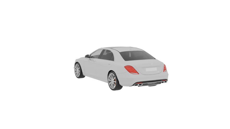 Sleek Luxury Sedan 3D Model - Professional 3D Model Render 4