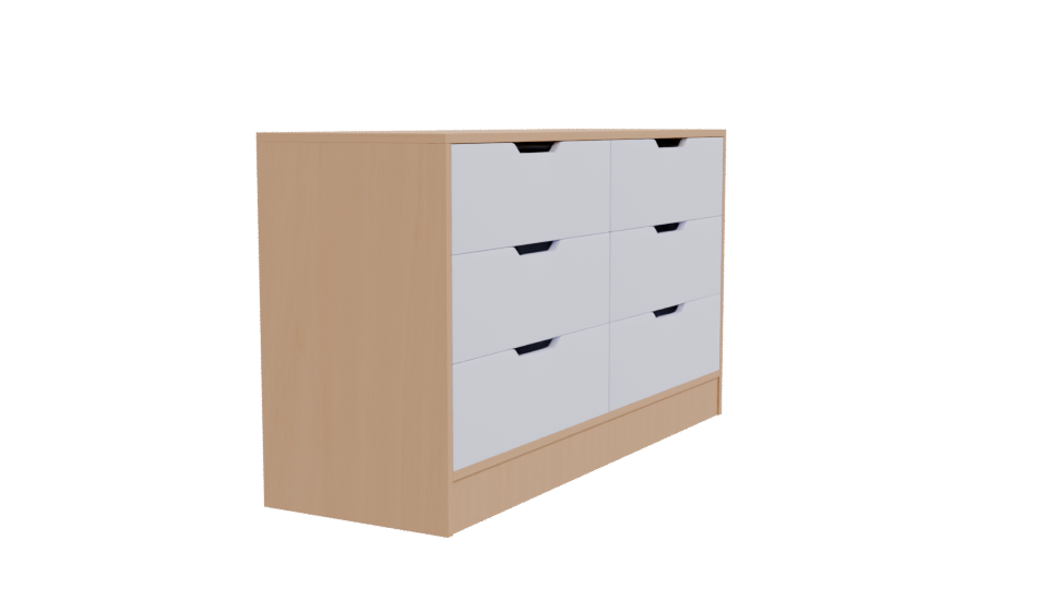 Modern Minimalist Chest of Drawers - Professional 3D Model Render 9