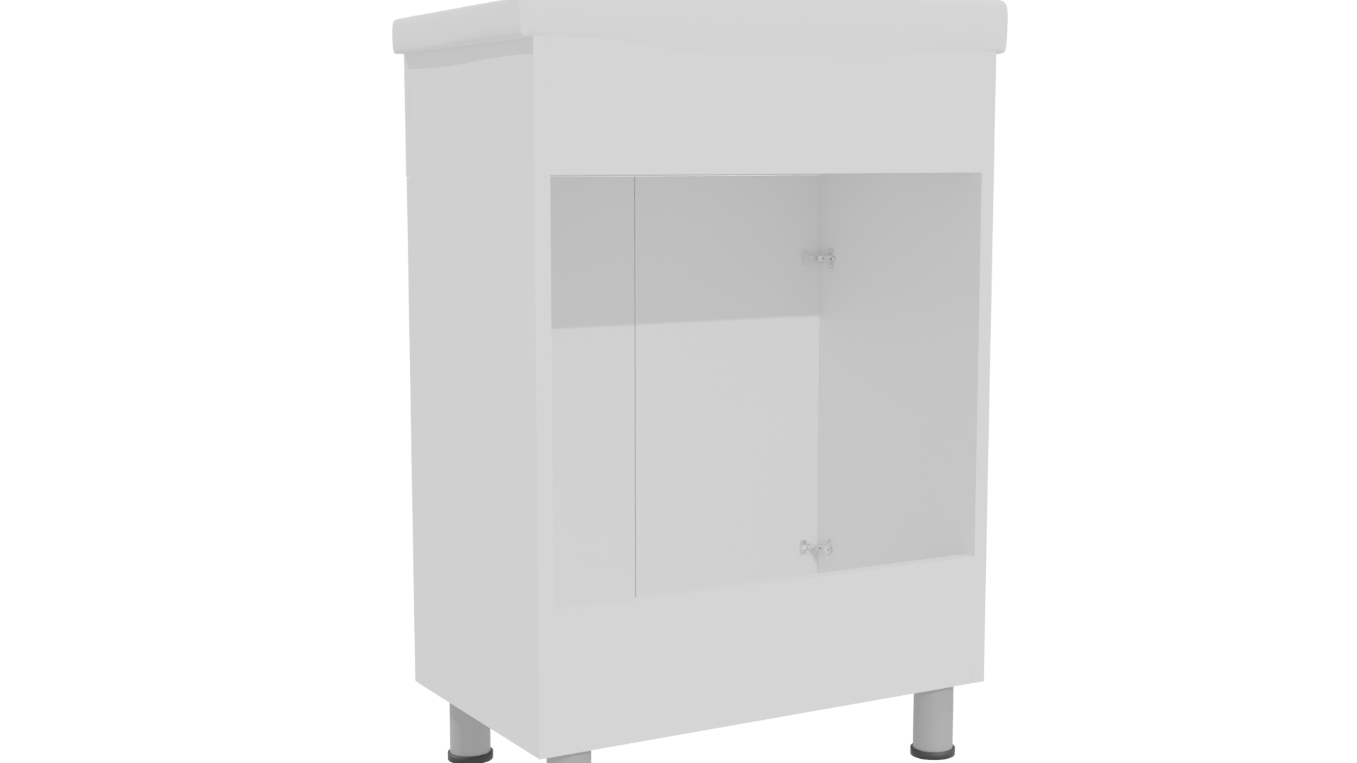 Stylish Bathroom Cabinet Model - Professional 3D Model Render 4