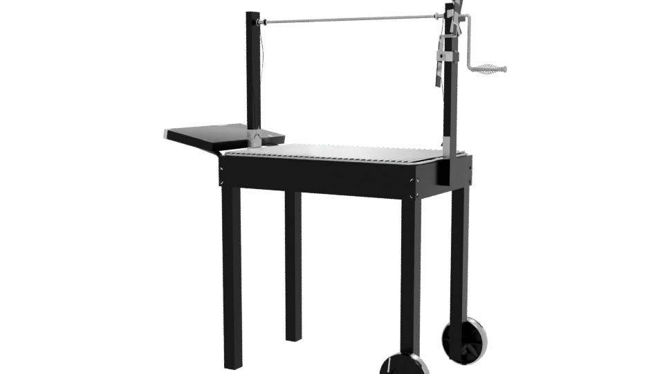 Outdoor Charcoal Grill Model - Professional 3D Model Render 12