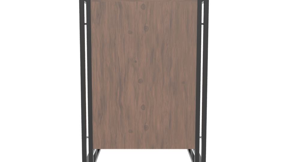 Rustic Wooden Storage Unit 3D - Professional 3D Model Render 5