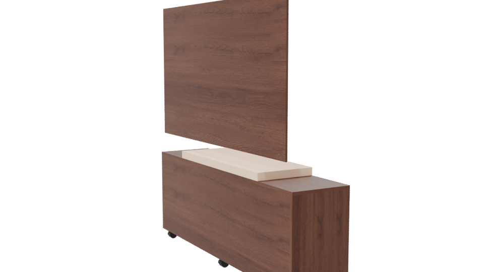 Modern Wooden Entertainment Center 3D Model - Professional 3D Model Render 7