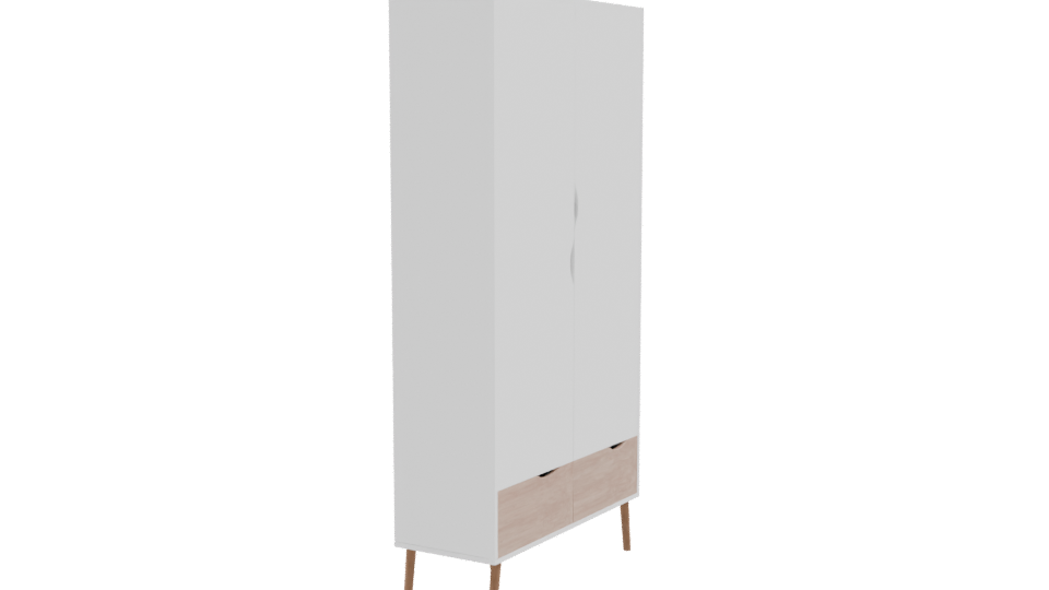 Minimalist Wooden Wardrobe 3D - Professional 3D Model Render 9