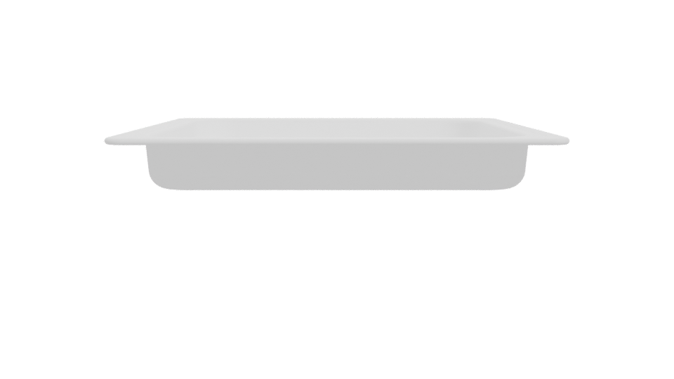 Square Enamel Bath Sink 3D - Professional 3D Model Render 11