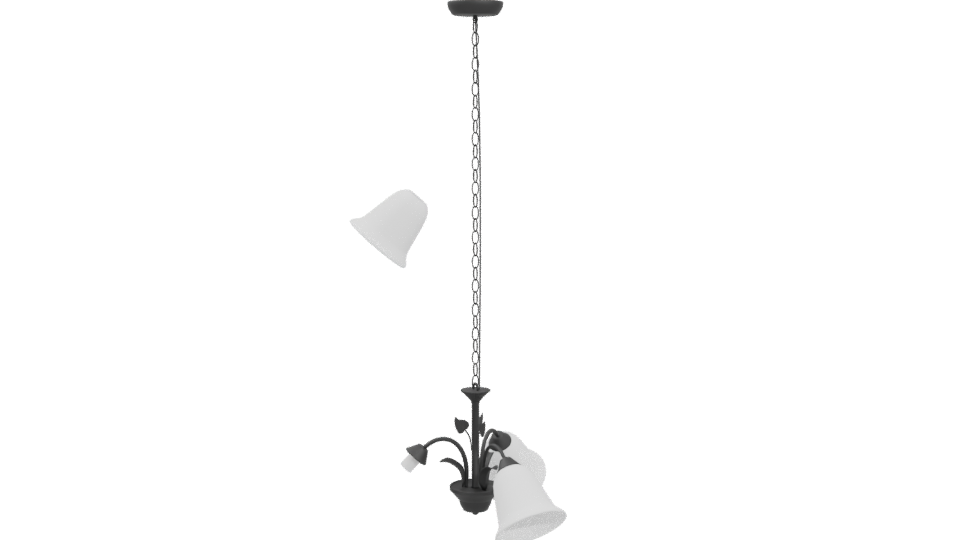 Elegant Glass Pendant Light 3D - Professional 3D Model Render 4