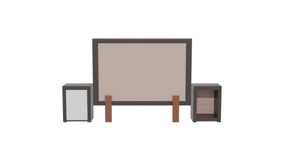 Stylized Modern TV Stand 3D - Professional 3D Model Render 5