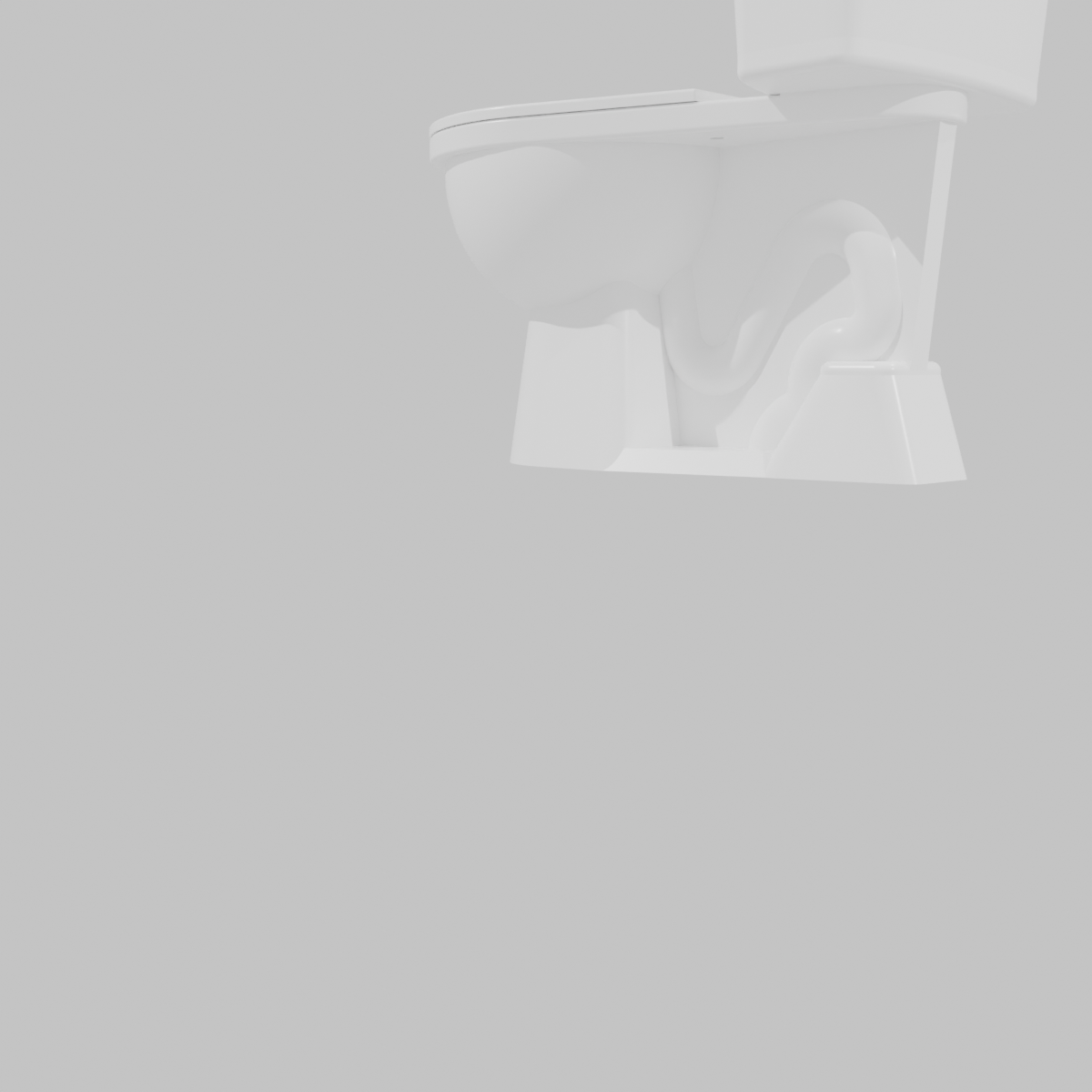 Stylish White Toilet 3D Model for Your Projects - Professional 3D Model Render 13