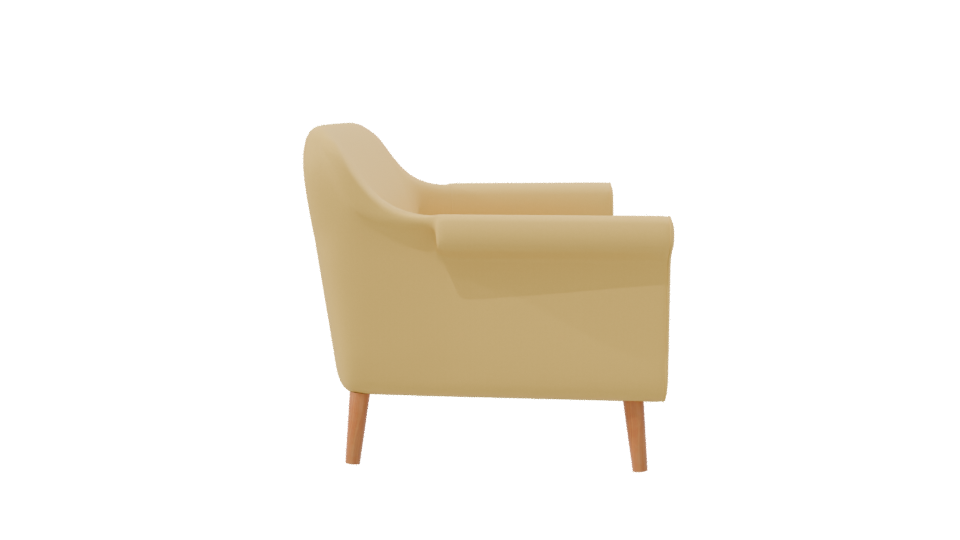 Stylish Minimalist Two-Seat Sofa 3D Model - Professional 3D Model Render 8
