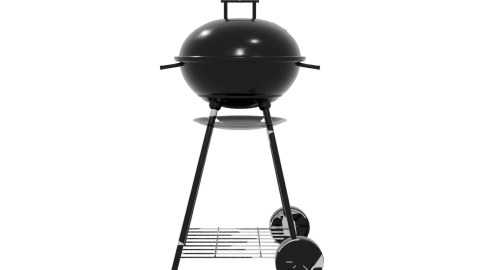 Stylish Outdoor Charcoal Grill 3D - Professional 3D Model Render 5