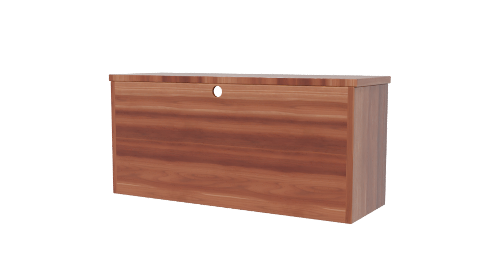 Elegant Wooden TV Stand with Storage Baskets 3D Model - Professional 3D Model Render 6