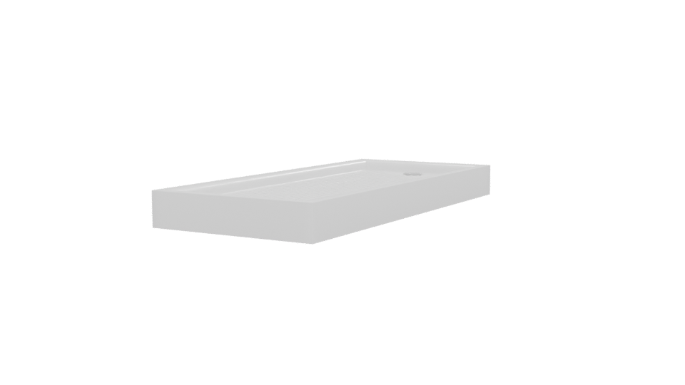 Minimalist Rectangular Shower Tray 3D Model - Professional 3D Model Render 12