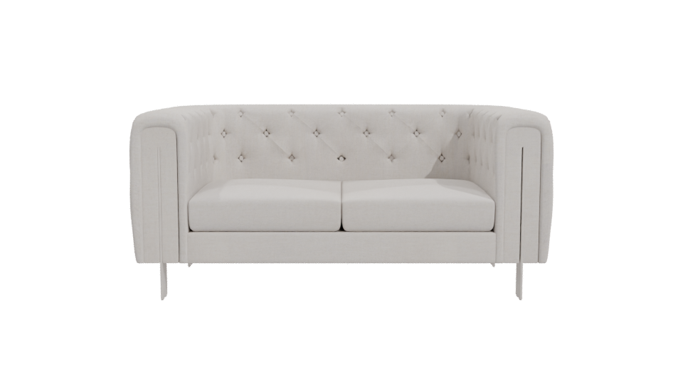Elegant Sofa with Gold Accents - Professional 3D Model Render 11